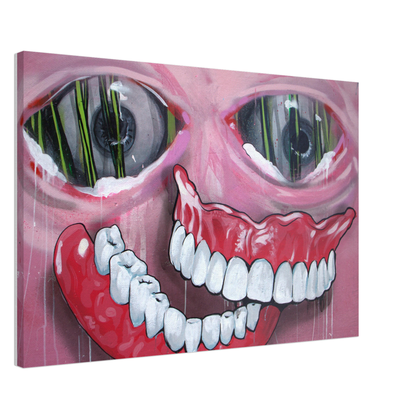 クレオン - 口いっぱい - キャンバス