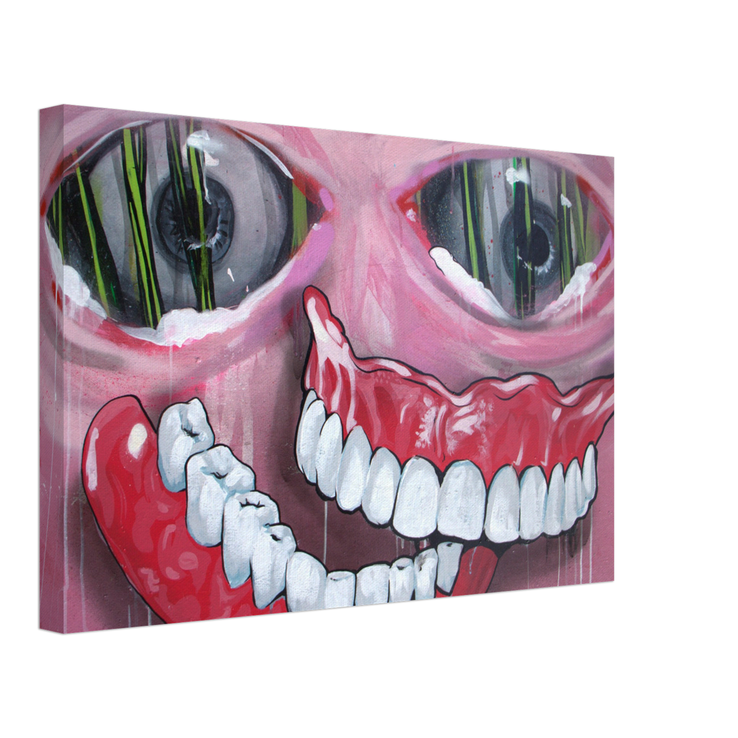 クレオン - 口いっぱい - キャンバス