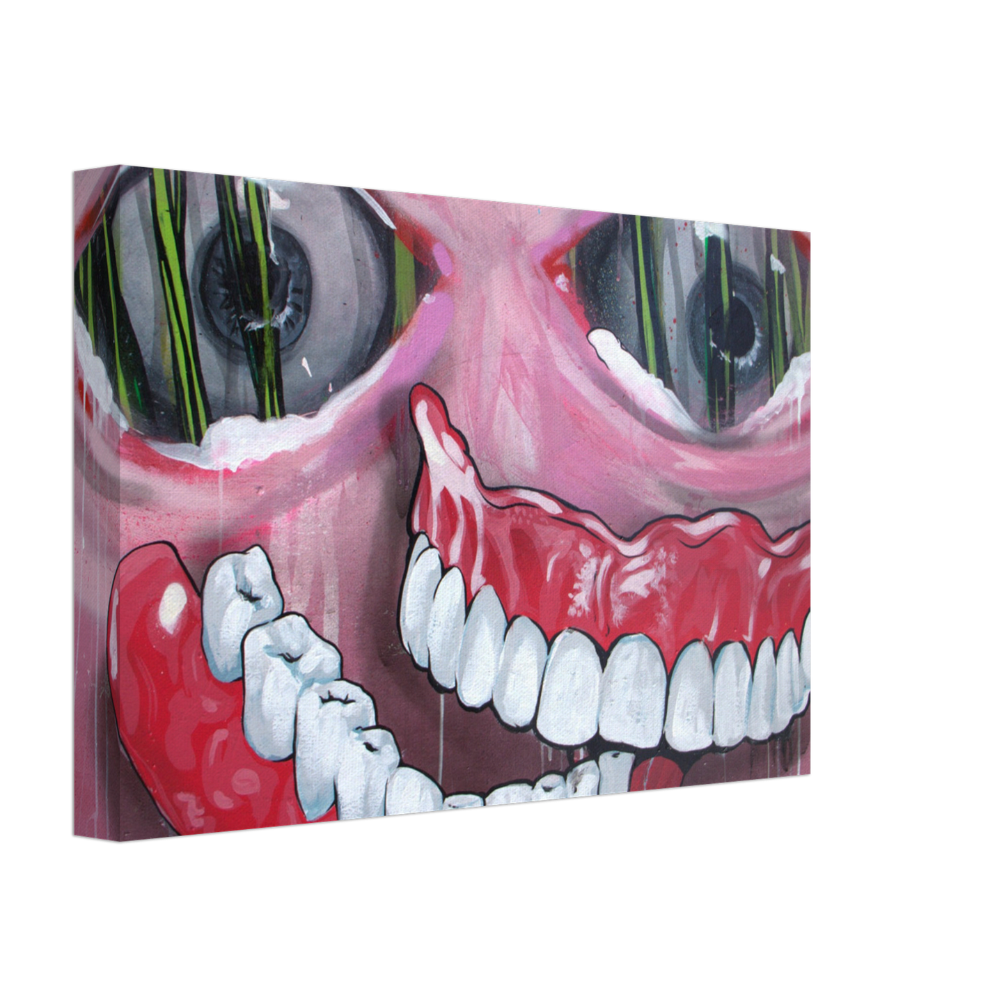 クレオン - 口いっぱい - キャンバス